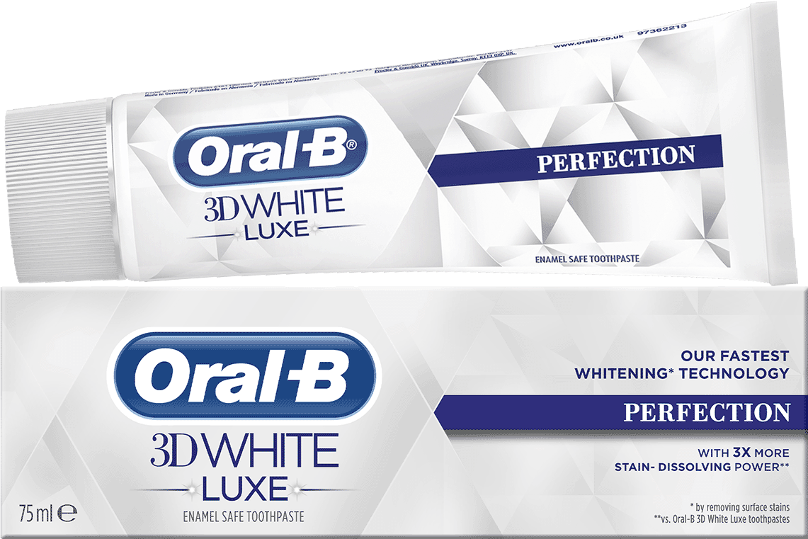 Oral-b 3d White Luxe Perfection Toothpaste - Oral B 3d White Luxe (1200x1200), Png Download