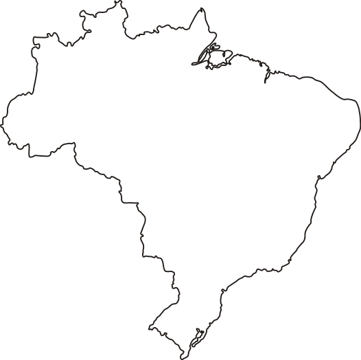 Imagem 008 - Contorno Do Mapa Do Brasil Para Colorir (526x524), Png Download