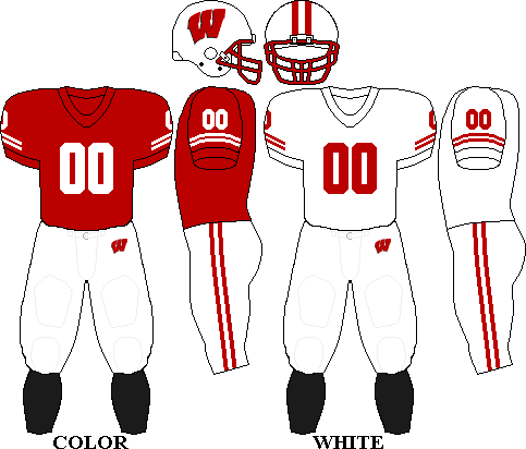 Badgers Footb Uniform - Wisconsin Badgers Football Colors (483x412), Png Download