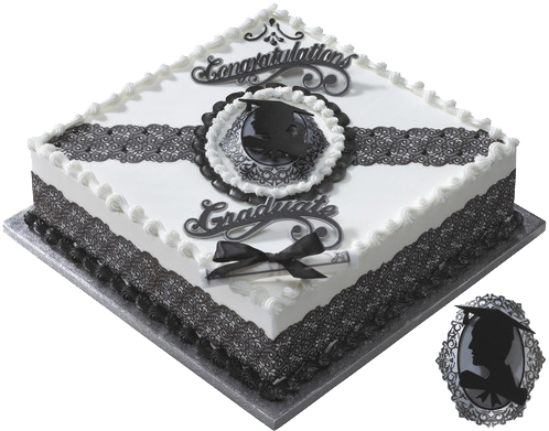 33045 - Girls Cake Graduation (505x400), Png Download