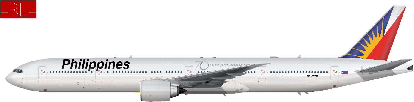 Philippine Airlines Boeing 777-300er - Philippine Airlines Boeing 777 300er Cyber Airlines (1386x360), Png Download