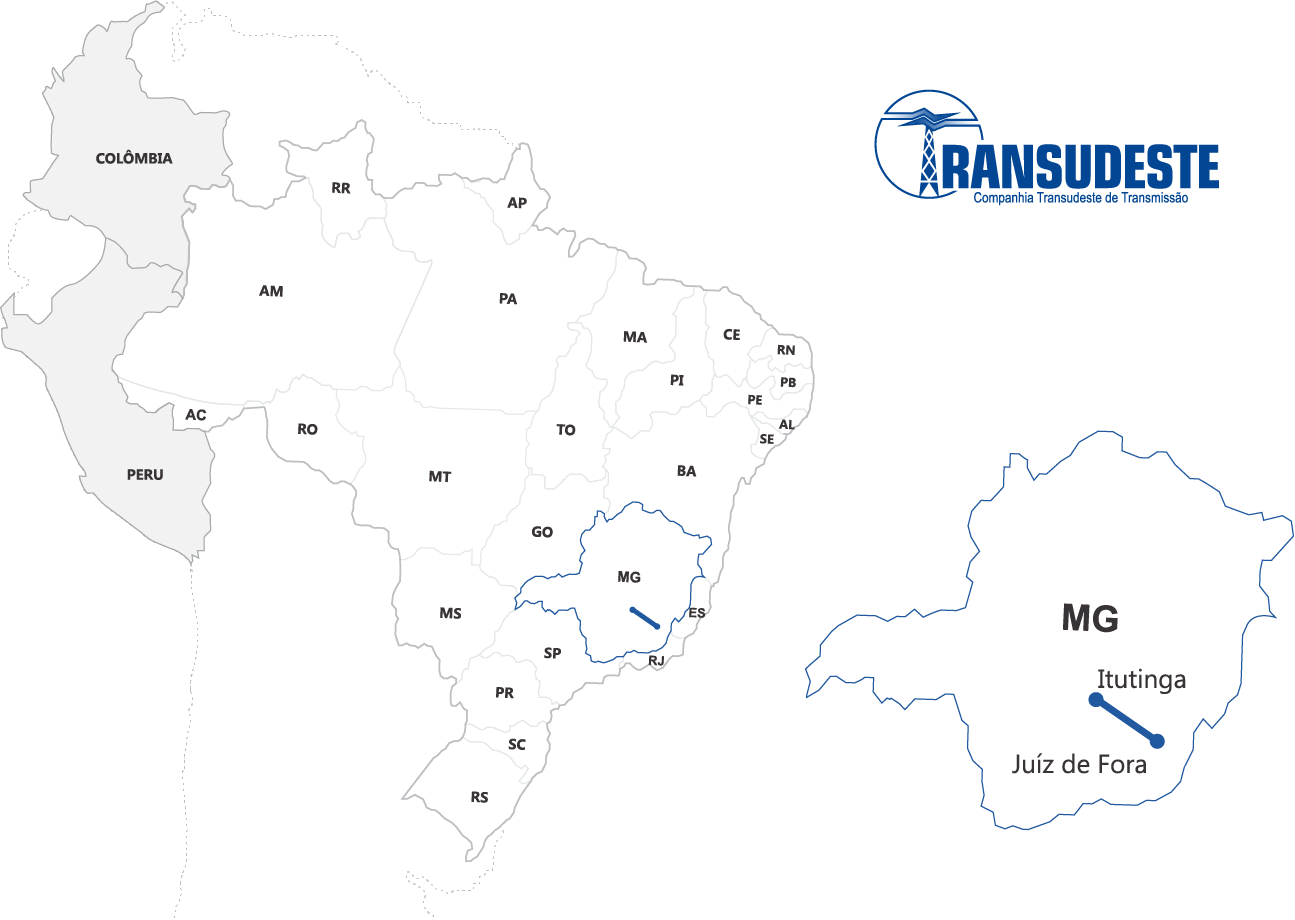 The Map Bellow Illustrates The Actuation Area Of Transudeste - Map (1295x920), Png Download