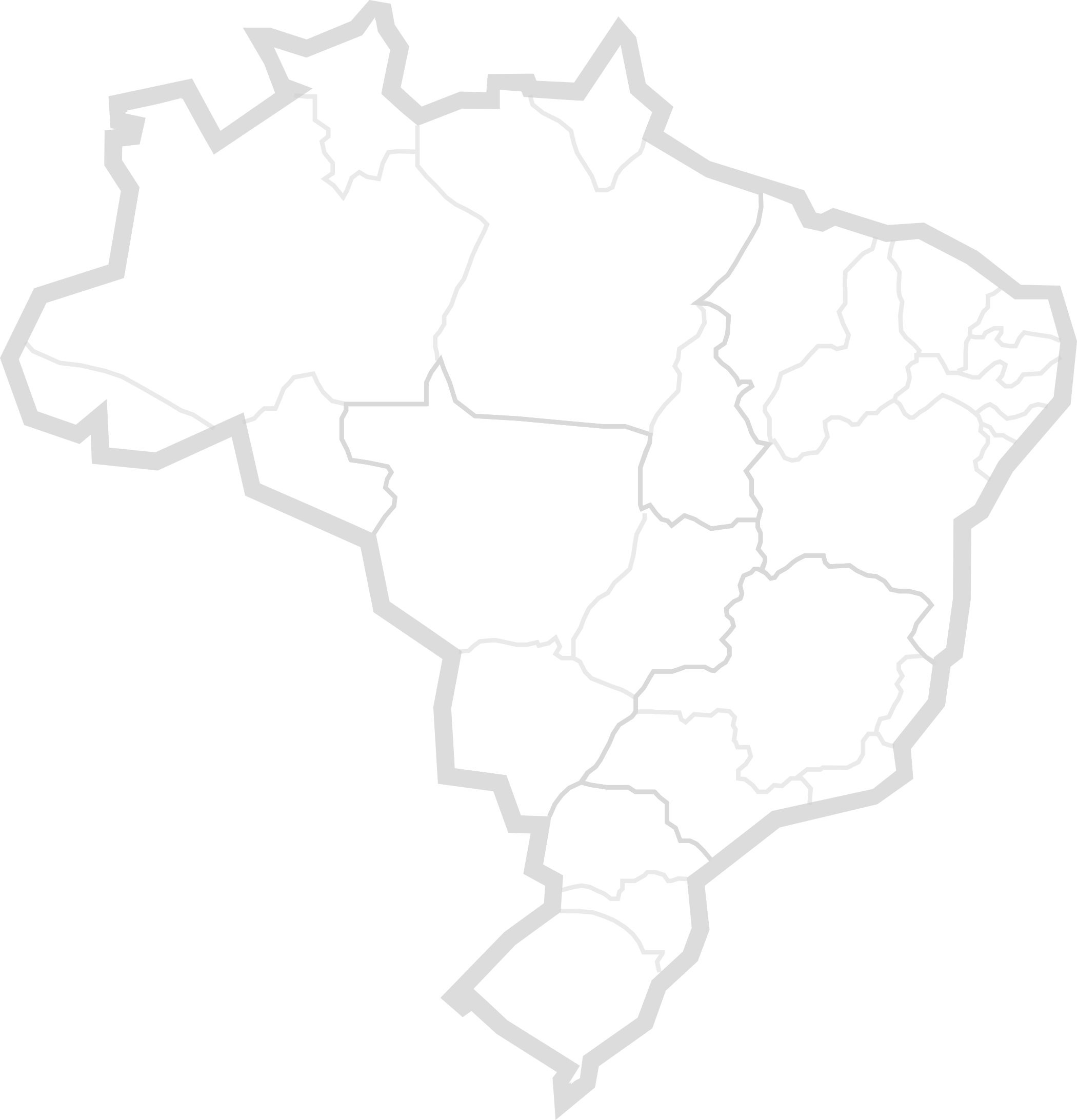 Mapa Do Brasil Em Branco - Illustration (2100x2184), Png Download