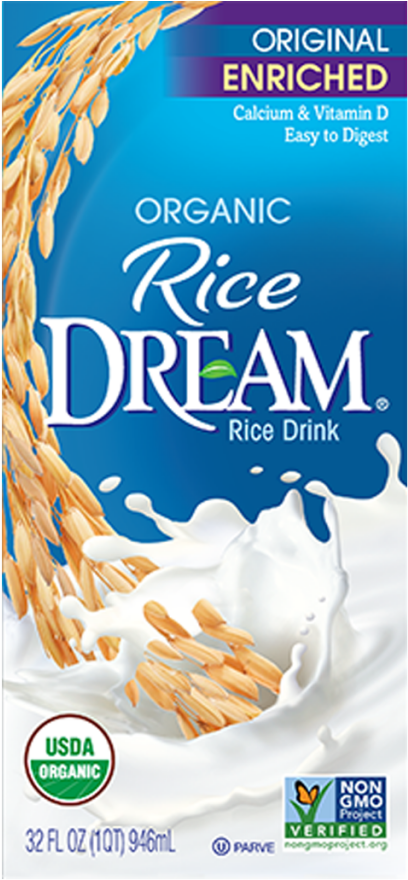 Enriched Original Rice Drink - Vanilla Soy Milk Organic (1024x1024), Png Download