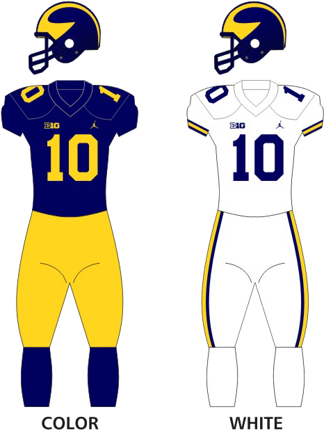 Michigan Wolverines Football Uniforms - Green Bay Packers (1083x644), Png Download