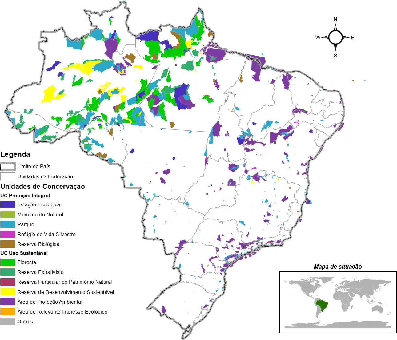 Unidades De Conservação Do Brasil - Biome (1289x1209), Png Download