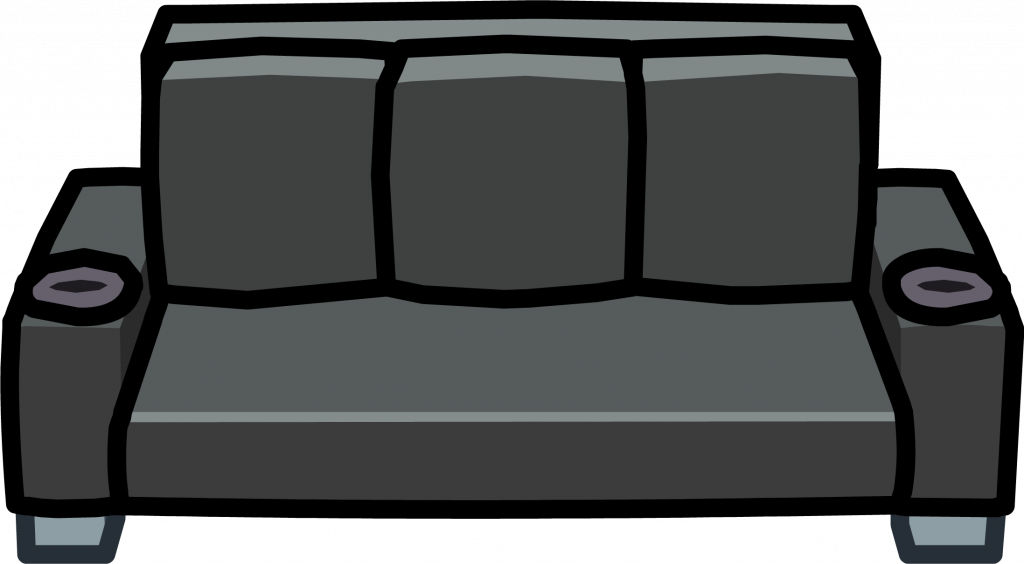 Black Couch Fresh Transparent Black Couch Png Clipart - Couch (1024x564), Png Download