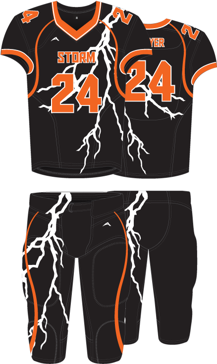 Product Image - Sublimated Football Pants (504x817), Png Download