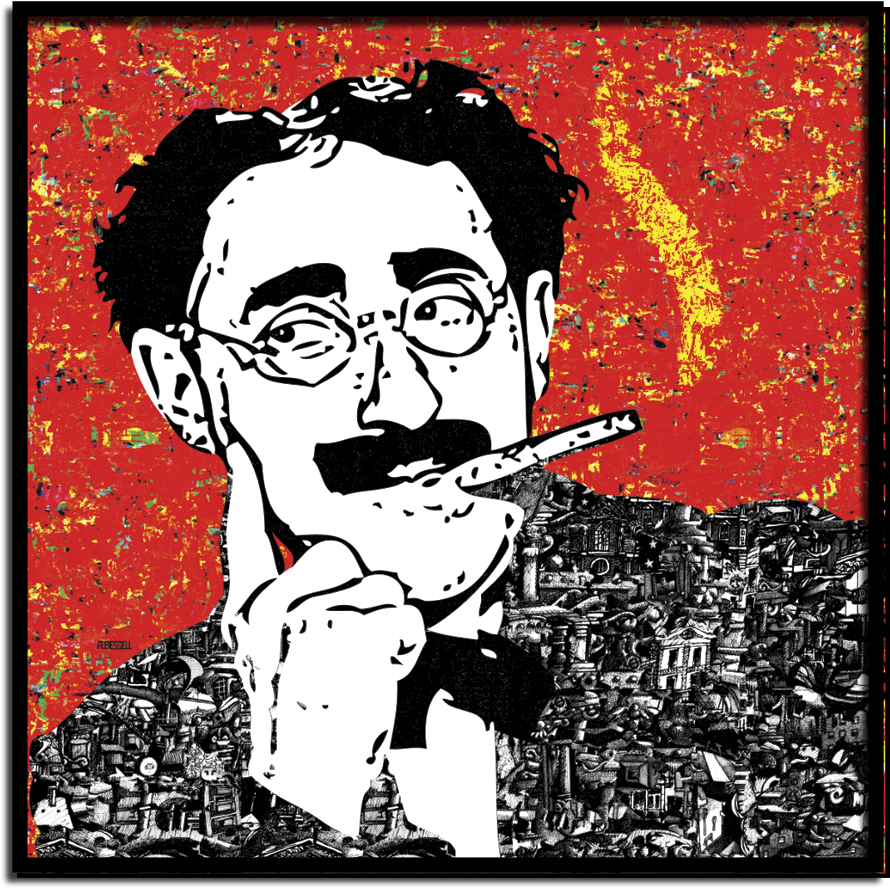 Groucho Marx - Poster (981x989), Png Download