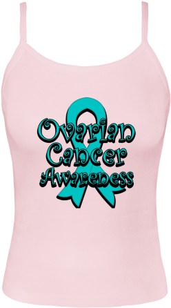 Ovarian Cancer Cancer Awareness Ribbon By Awarenessribboncolors - Active Tank (480x480), Png Download