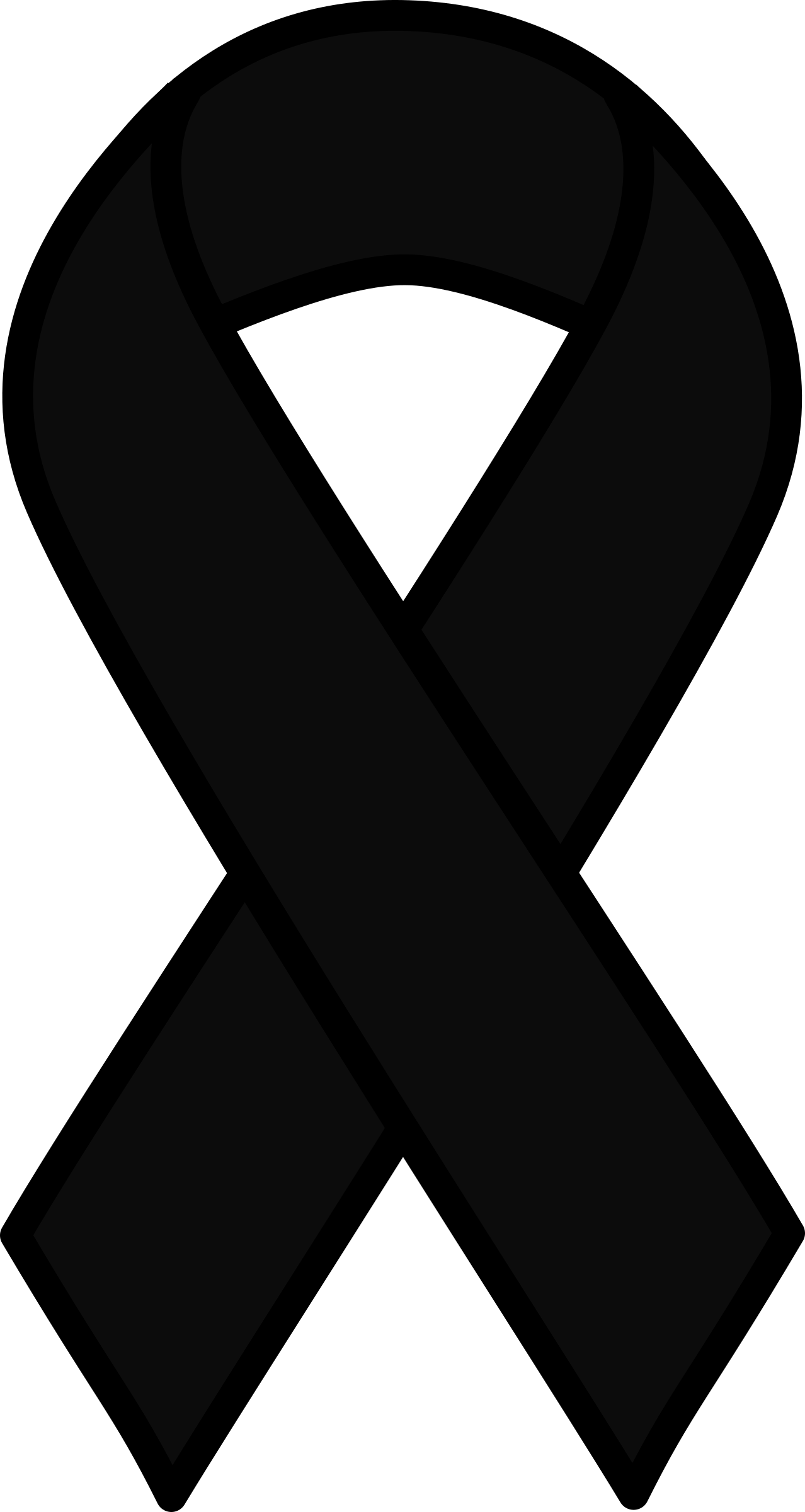 Black Cancer Ribbon Clipart 3 By Brandon - Black Cancer Ribbon (1278x2400), Png Download