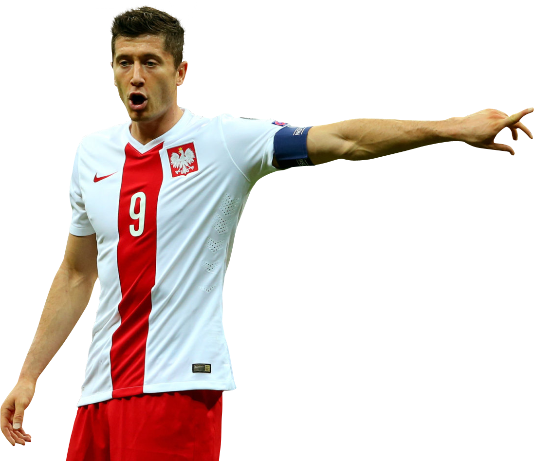 Robert Lewandowski - Robert Lewandowski Polonia Png (1097x947), Png Download
