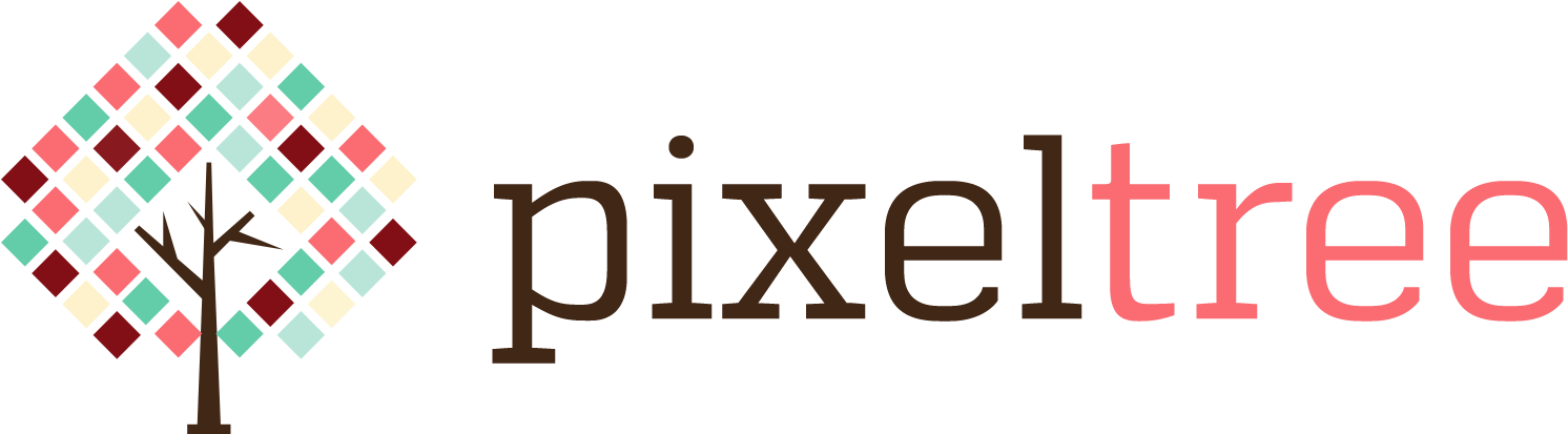 Pixeltree Logo Tb - Pixel Tree Logo (1498x522), Png Download