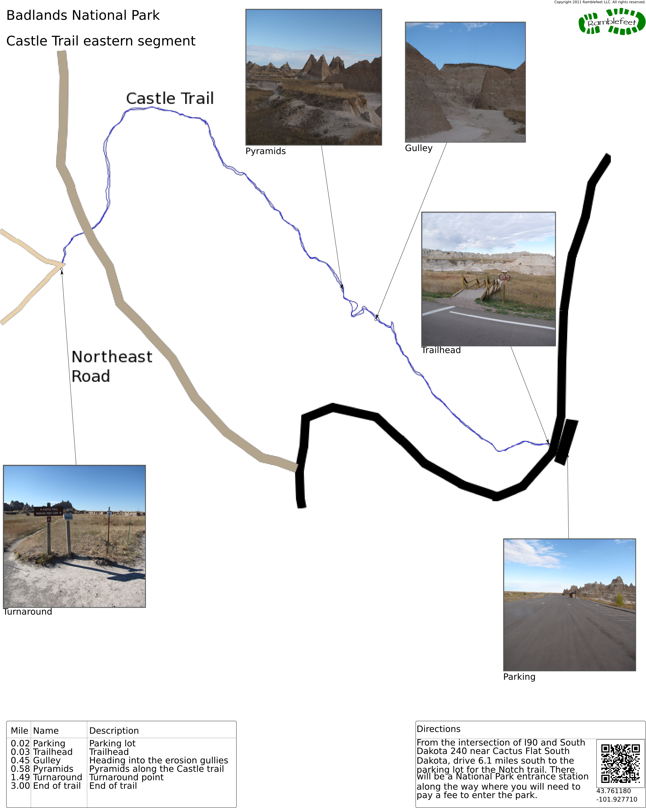 Castle Trail Eastern Segment - Map (2250x2800), Png Download