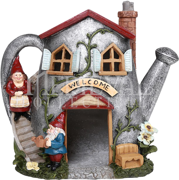 Watering Can Gnome Home - House (618x618), Png Download