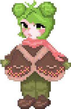 My First Attempt At Pixel Art, I Know Shes Not Symmetrical - Cartoon (500x500), Png Download