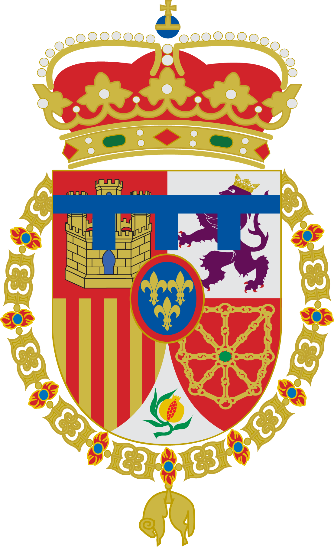 Escudo Del Principe De Asturias - Coat Of Arms Princess Leonor (1105x1809), Png Download