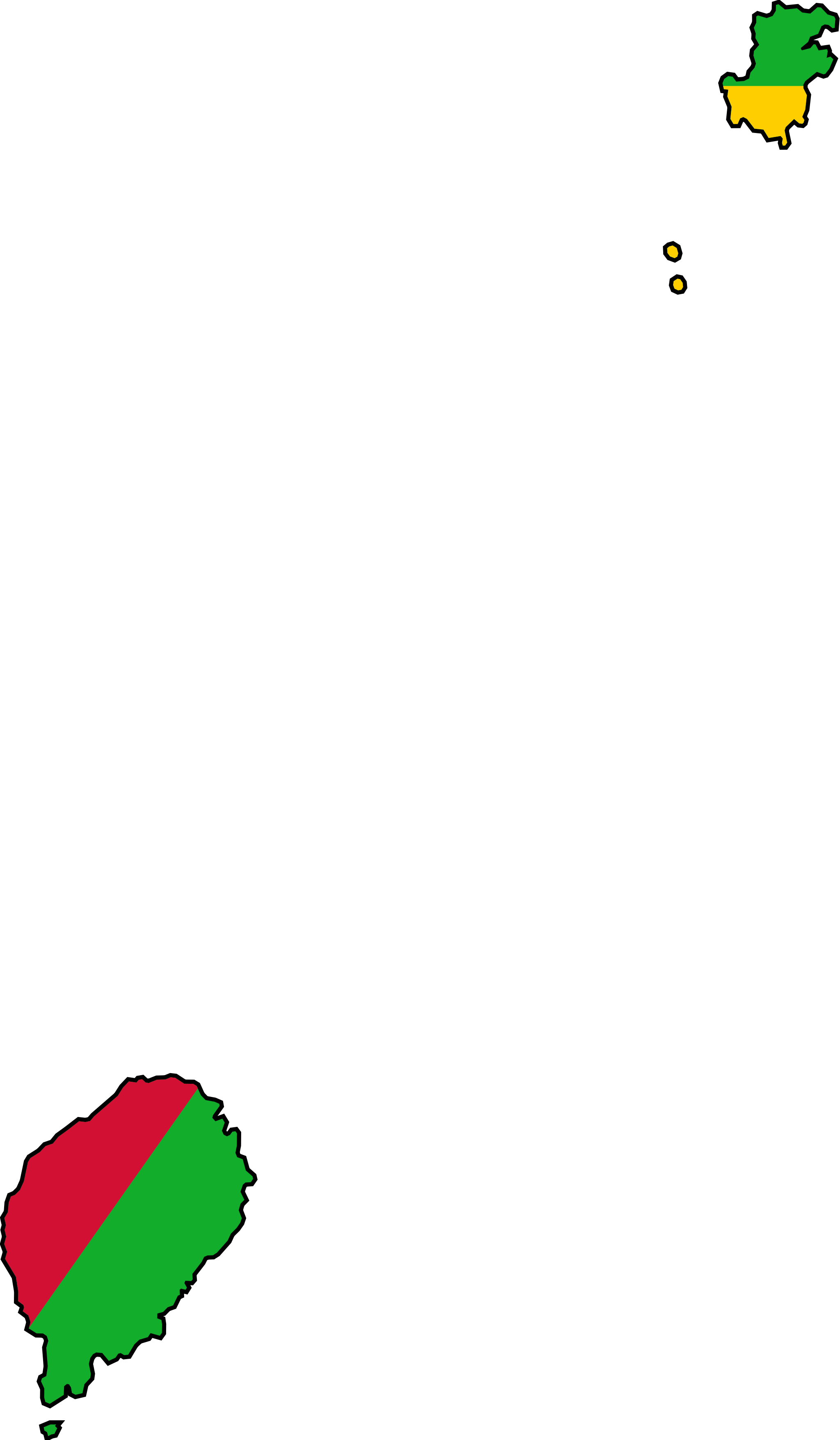 Sao Tome And Principe Flag Map (2048x3509), Png Download