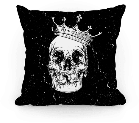 Skull And Crown Throw Pillow - Kids Pillow With Reversible Silver Color-changing Mermaid (484x484), Png Download