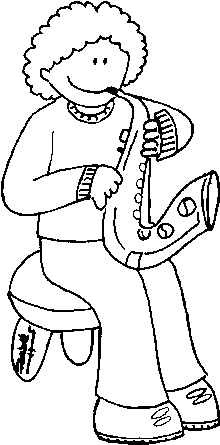 Dibujo De Niña Con Trompeta Para Colorear - Dibujos De Instrumentos Musicales (600x470), Png Download