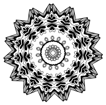 Page,pattern,coloring For Adults,adult - Brooch Bead Pattern (500x707), Png Download