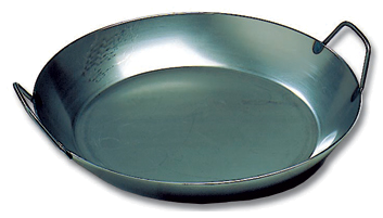 Matfer Bourgeat 062053 Induction Paella/gratin Pan - Matfer Bourgeat 062051 Black Steel Paella Pan, 9-pound (376x338), Png Download