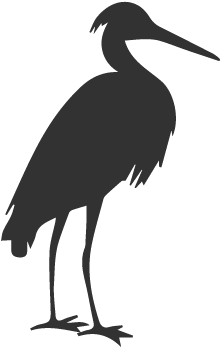 Blue Heron Silhouette - Heron Silhouette (356x356), Png Download