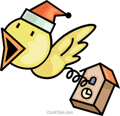 Relógio Cuco Livre De Direitos Vetores Clip Art Ilustração - Relogio Cuco Png (480x464), Png Download