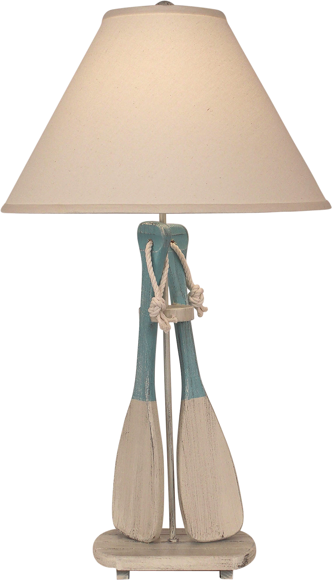 Cottage/turquoise Sea 2-paddles W/ White Rope Table - Electric Light (1500x2100), Png Download