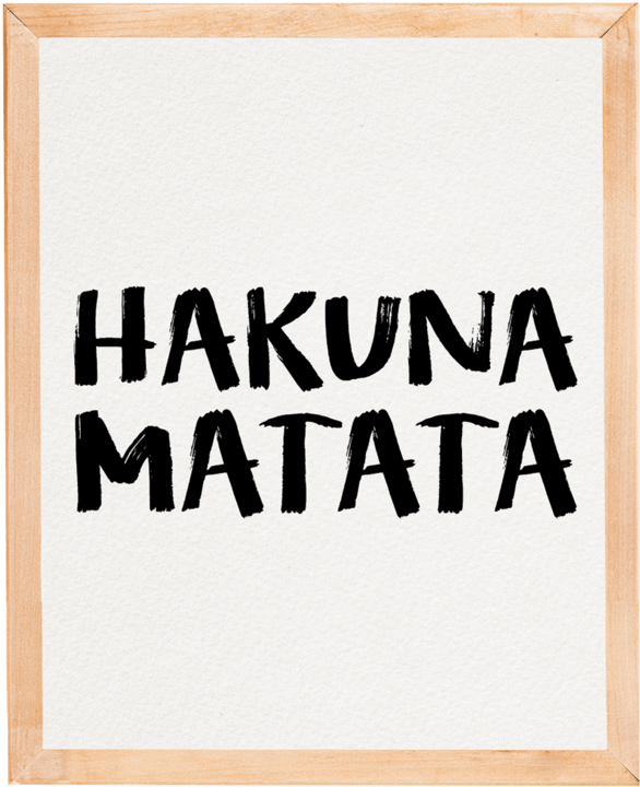 Hakuna Cuadro De Madera Y Vidrio - Glass (1024x1024), Png Download