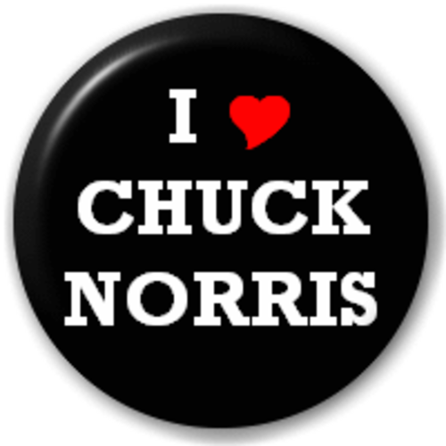 New Round Lapel Pin Button Badge Novelty Chuck Norris - Love Jrock (500x500), Png Download