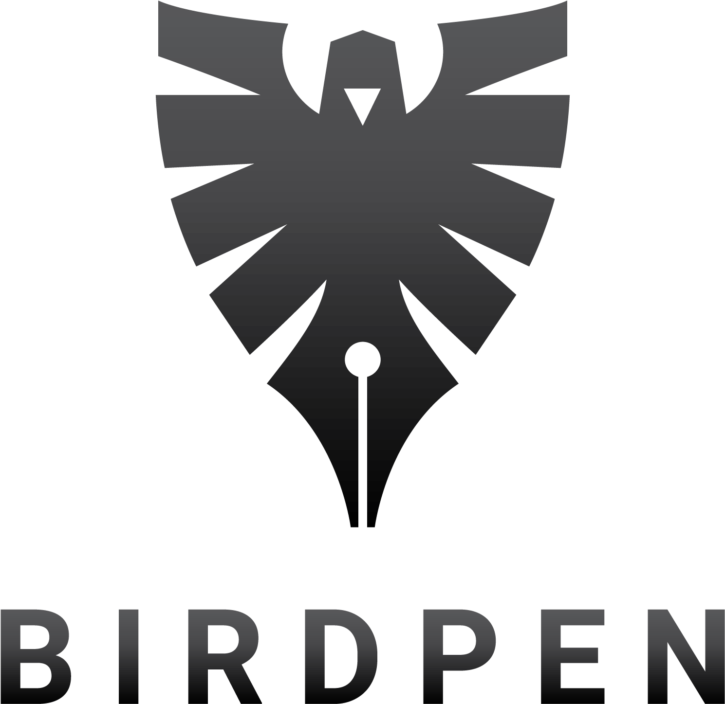 Illustrative Logo Composed Of A Pen And A Bird - Logo (2000x2000), Png Download