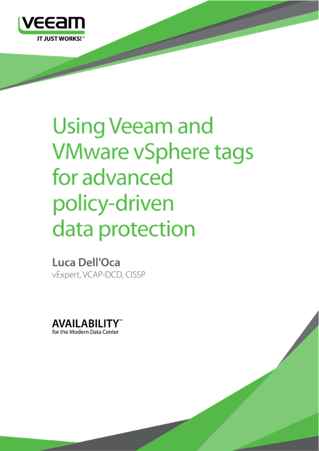 Using Veeam And Vmware Vsphere Tags For Advanced Policy-driven - Veeam Software (636x900), Png Download