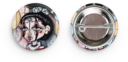 Image Of Payasa Button Pins - Circle (553x309), Png Download