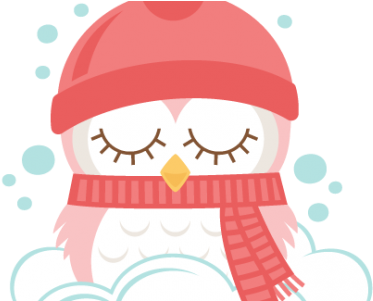 Owl Snow Png Image - Owl Clip Art Winter (400x300), Png Download