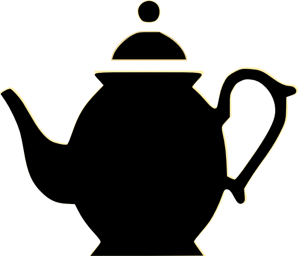 Pouring Teapot Cliparts - Tea Cup Silhouette (600x517), Png Download