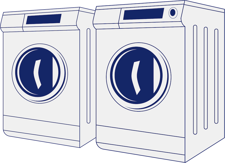 Washer And Dryer - Clothes Dryer (900x653), Png Download