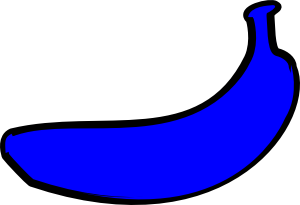 Blue Banana Clipart (600x410), Png Download