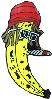 Banana Hat Pin - Hat (400x500), Png Download