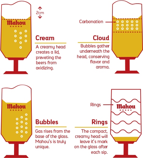 Anatomy Of A Draft Beer - Mahou (480x520), Png Download