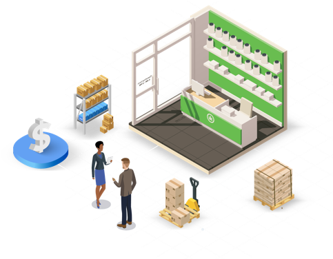 Marijuana Equipment Financing Is Simply The Name Given - Vector Low Poly Store Inventory Png (600x400), Png Download