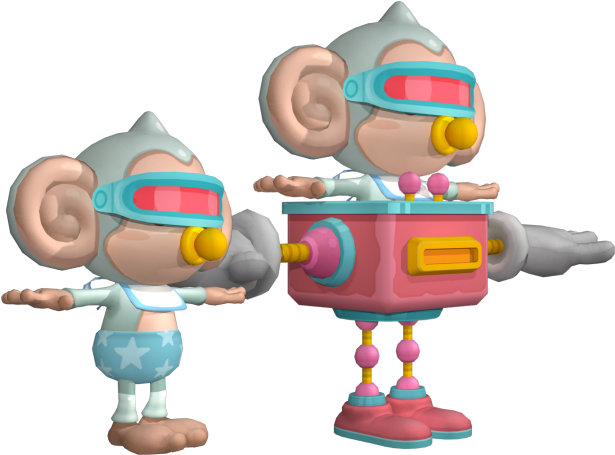 Download Zip Archive - Super Monkey Ball Banana Blitz Baby (750x650), Png Download