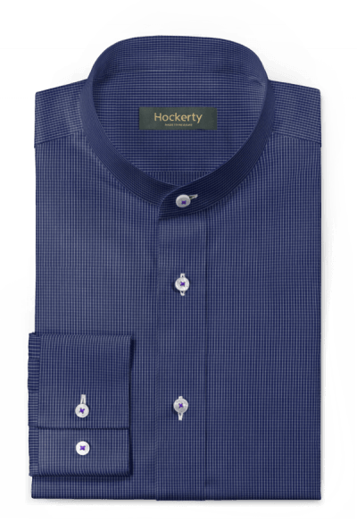 Blue Checked 100% Cotton Shirt - Shirt (400x585), Png Download