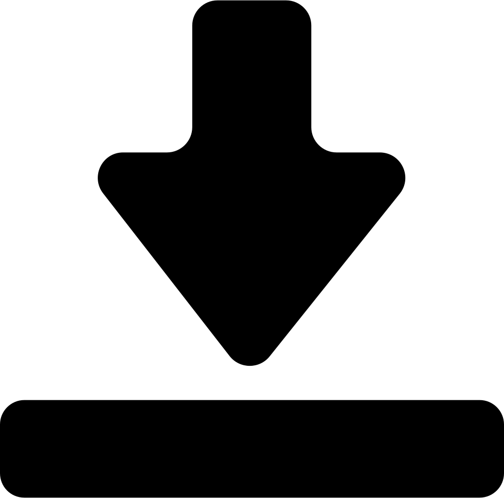 Down Arrow On Horizontal Line Comments - Arrow (980x968), Png Download