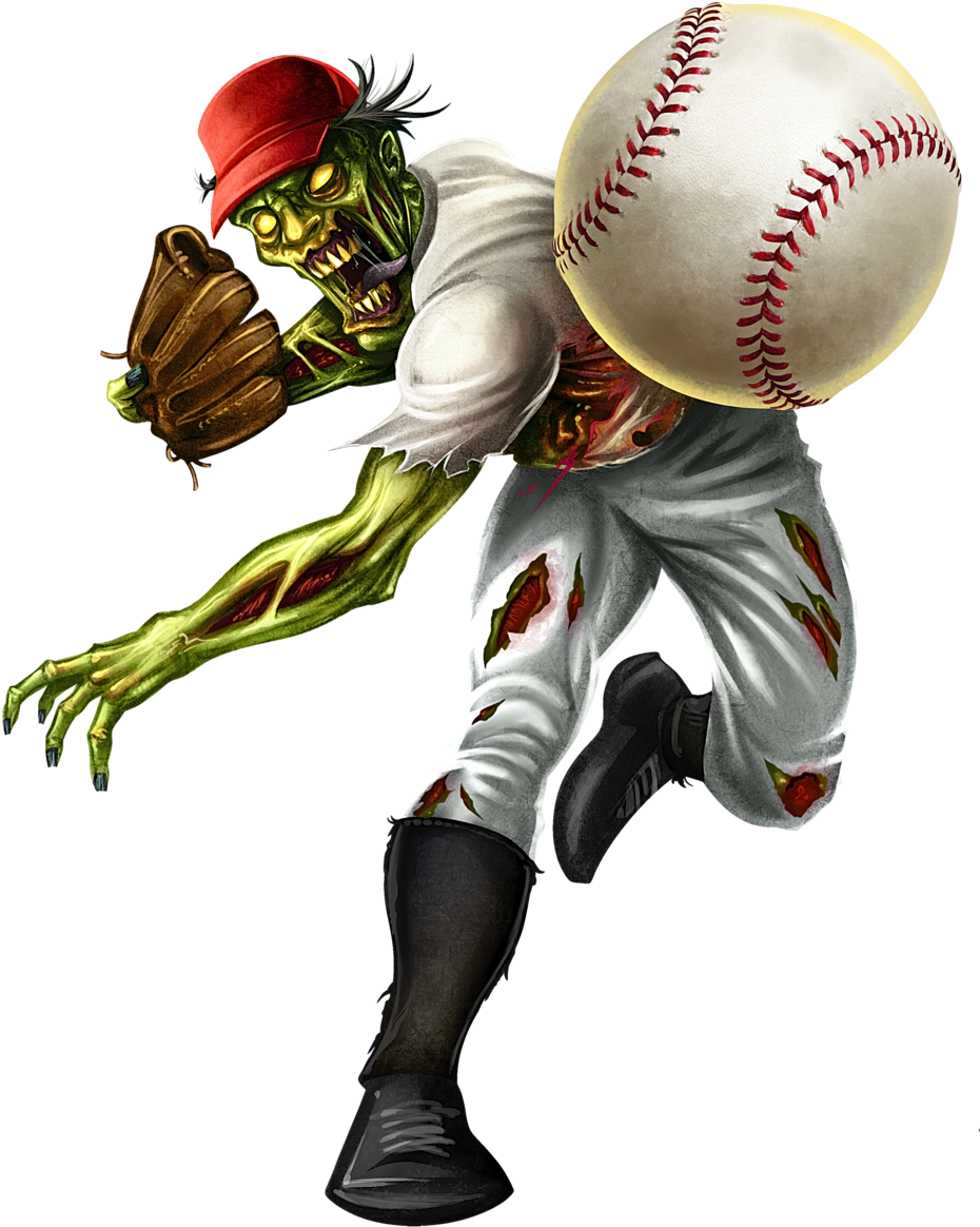 Zombie Pitcher (966x1200), Png Download