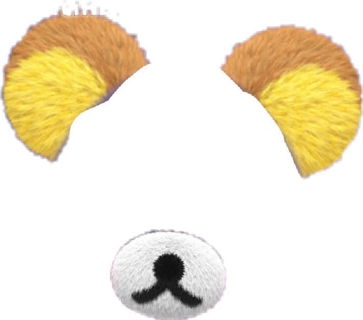 Rilakkuma Ears And Nose Snapchatfilter Rilakkuma Bear - Bear Ears Snapchat Filter Transparent (711x627), Png Download