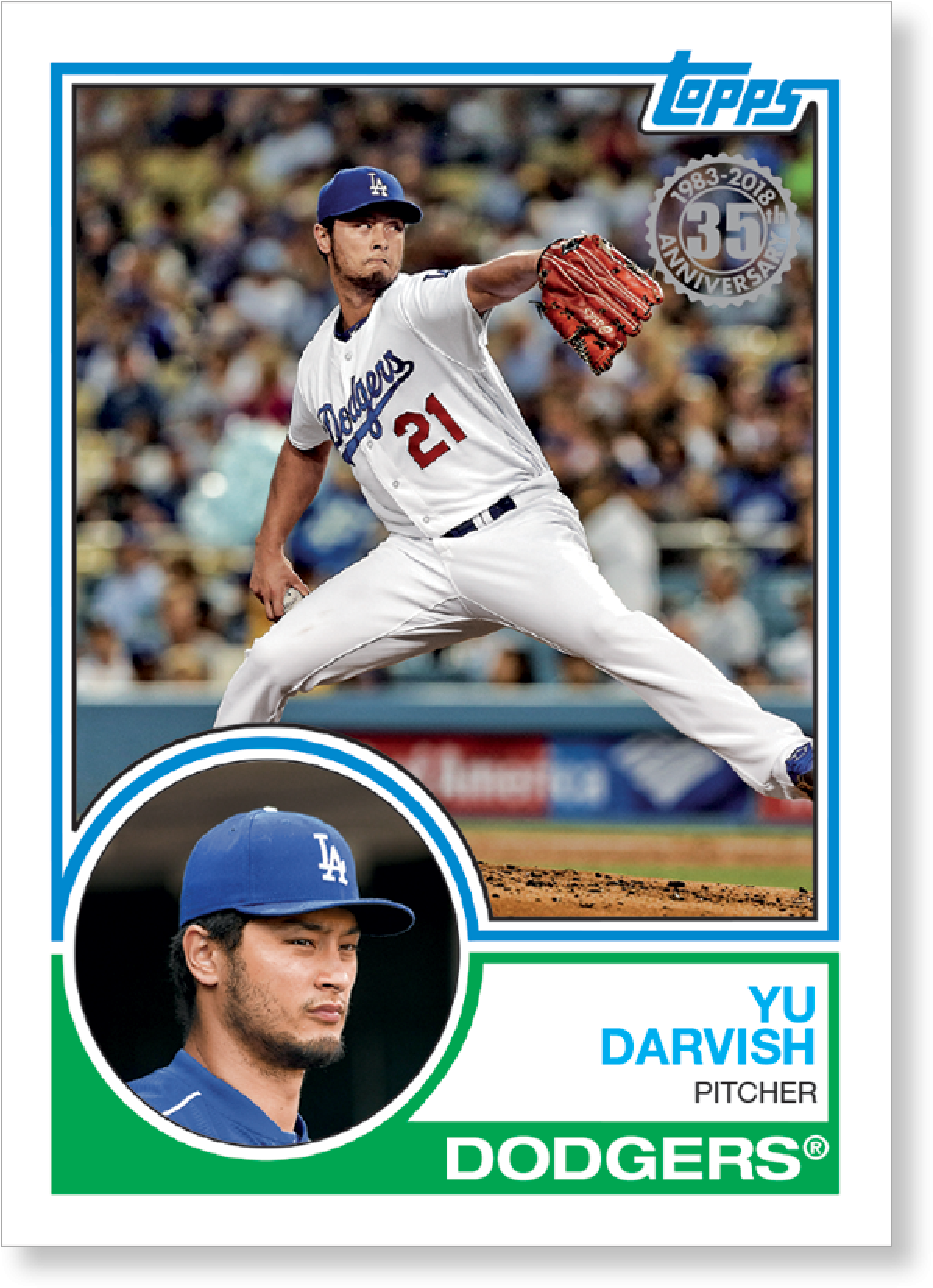 2018 Topps Series 1 Baseball Yu Darvish 1983 Topps - Brooks Robinson Autographed Baseball Card (baltimore (2000x2000), Png Download