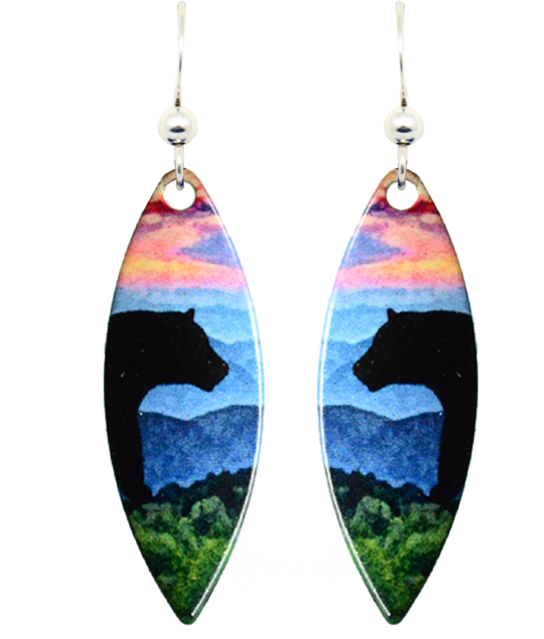 Misty Bear - Earrings (1000x1000), Png Download