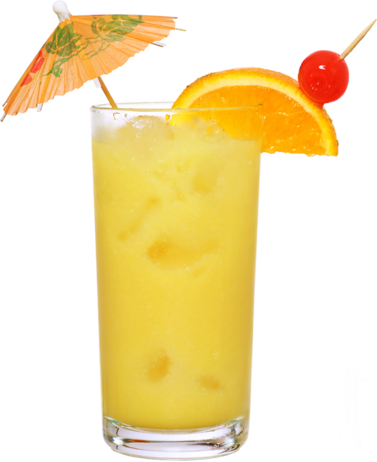 Drinks With Umbrellas And Fruit (740x907), Png Download