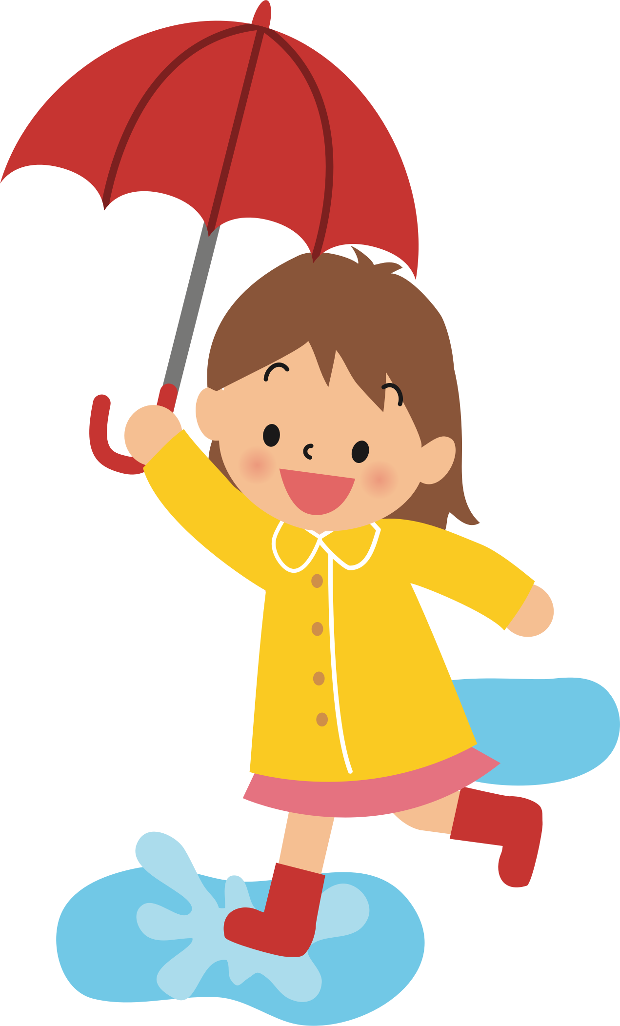 This Free Icons Png Design Of Girl With Umbrella (1271x2103), Png Download